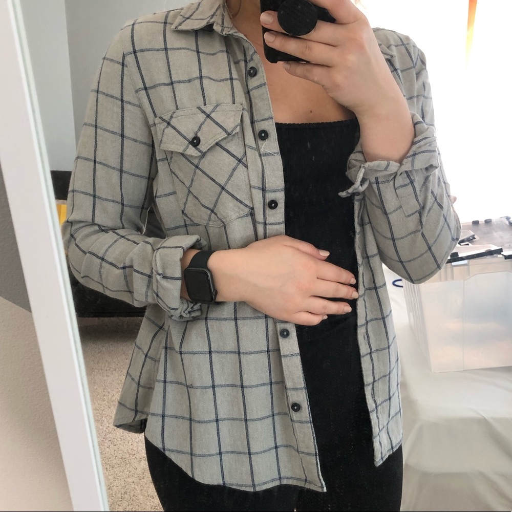 Plaid shirt in grey